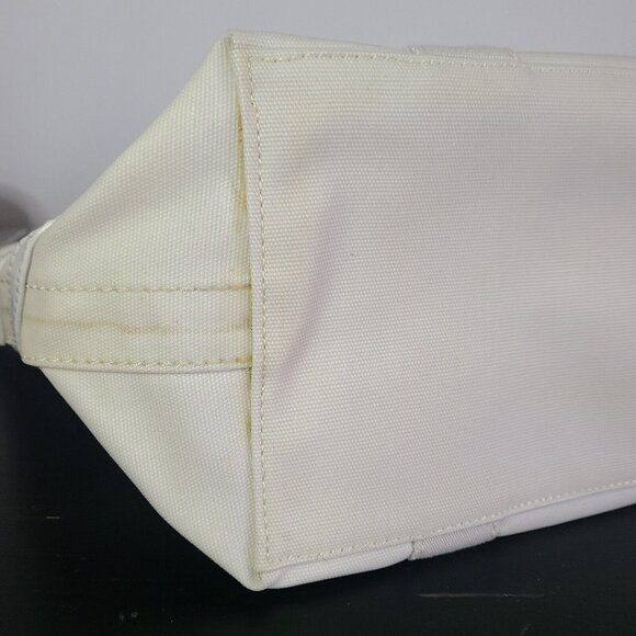 Tory Burch Beach Coated Canvas Tote Off White Large - Picture 9 of 12